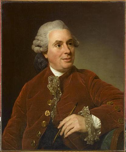 Alexandre Roslin Portrait of Charles-Nicolas Cochin oil painting image